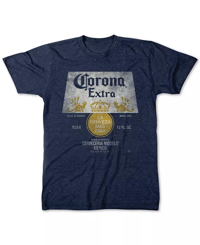 Camiseta masculina com estampa gráfica Freeze 24-7, azul-marinho, tamanho pequeno
