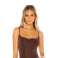 Body feminino Free People Cowl In The Club marrom tamanho médio
