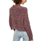 Suéter feminino de manga comprida Free People, roxo, tamanho extragrande