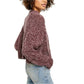 Suéter feminino de manga comprida Free People, roxo, tamanho extragrande