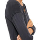 Free People Women's Military Mix Henley Combo Carvão Tamanho Pequeno