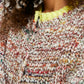 Cardigan feminino Free People Walk On By Wool com acabamento contrastante, tamanho natural, extra grande