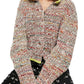 Cardigan feminino Free People Walk On By Wool com acabamento contrastante, tamanho natural, extra grande