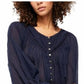 Blusa Cool Meadow Feminina Free People Azul Marinho Tamanho Médio