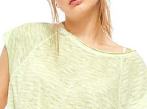 Camiseta Halo Stripe Feminina Free People Verde Tamanho X-S