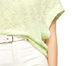 Camiseta Halo Stripe Feminina Free People Verde Tamanho X-S