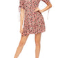 Vestido curto feminino Free People com cadarço, cor carvão, tamanho grande