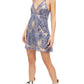 Vestido curto feminino Free People Night Shimmer, cor marfim, tamanho 12