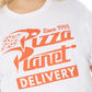 Camiseta feminina Love Tribe, estampada em algodão, Pizza Planet, branca, tamanho 2X