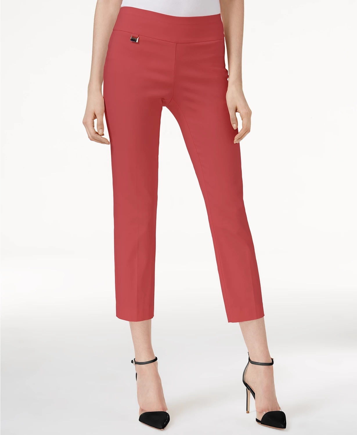Calça Capri Alfani Feminina Petite Tummy-Control Pull-On Rosa Tamanho 4 P