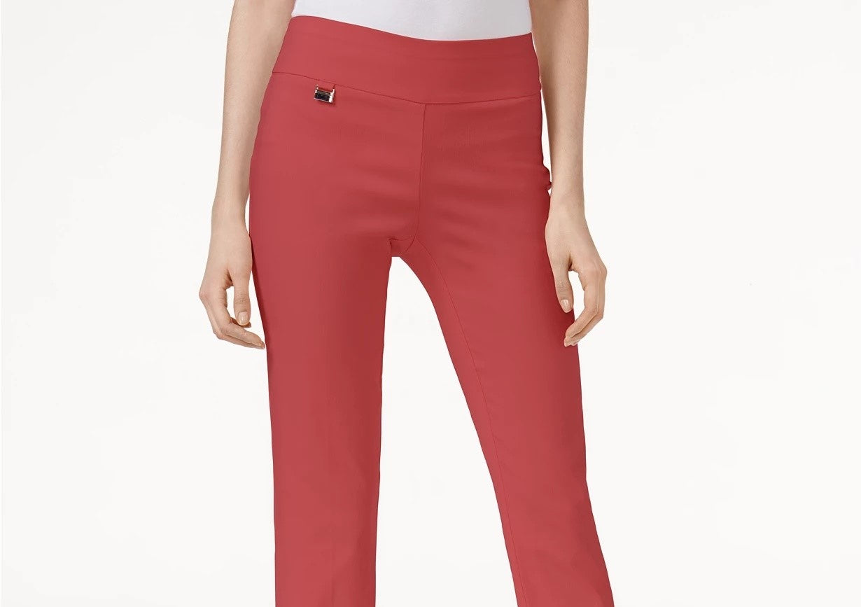 Calça Capri Alfani Feminina Petite Tummy-Control Pull-On Rosa Tamanho 4 P