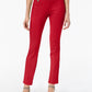 Calça skinny Alfani feminina com controle de barriga, tamanho 14, vermelha, pequena