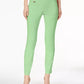 Calça skinny Alfani feminina com controle de barriga, curta, verde, tamanho 6, pequena