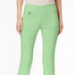 Calça skinny Alfani feminina com controle de barriga, curta, verde, tamanho 6, pequena