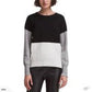 Suéter DKNY Colorblocked Feminino Cinza Escuro Tamanho Grande
