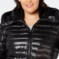 Jaqueta acolchoada plus size Calvin Klein Performance feminina, preta, tamanho 3X