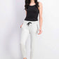 Calça de moletom feminina Calvin Klein Performance, branca, tamanho XX-G