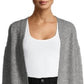 Cardigan aberto Pink Rose Juniors, cinza, tamanho médio