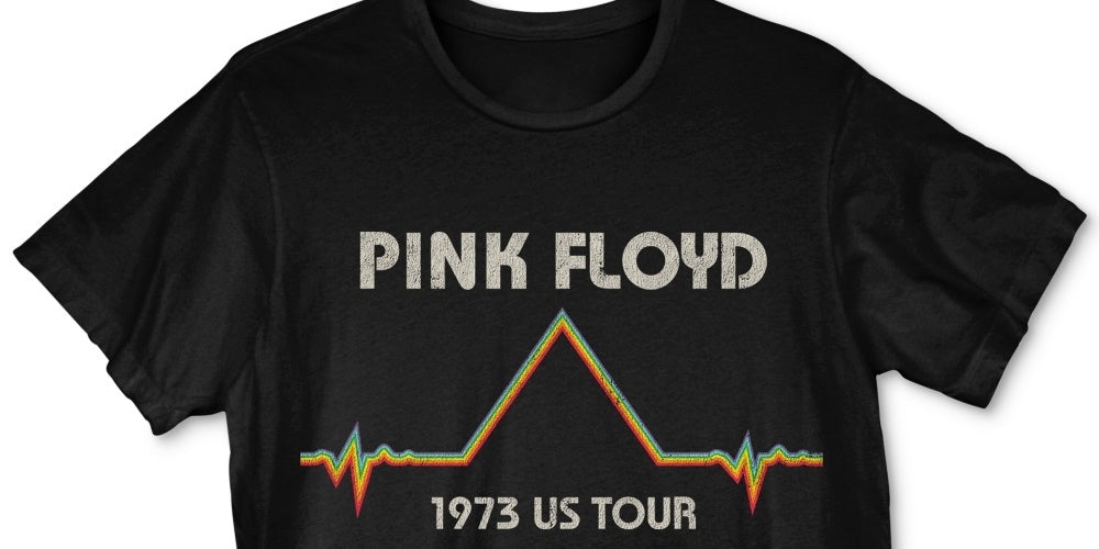 Camiseta gráfica Pink Floyd masculina Goodie, preta, tamanho médio