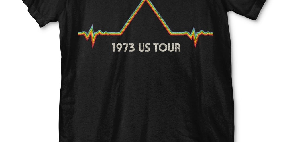 Camiseta gráfica Pink Floyd masculina Goodie, preta, tamanho médio