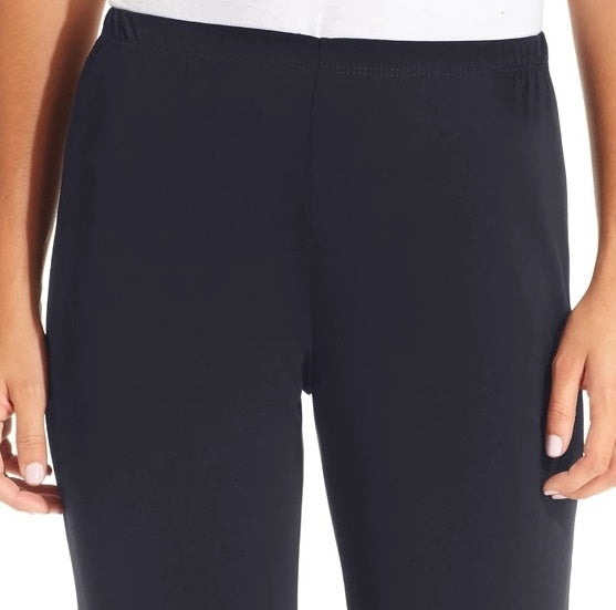 Calças retas femininas da coleção NY, tamanho azul-marinho, pequena e média