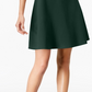 Vestido Monteau Feminino com Decote Recortado e Ajuste Flare, Verde, Tamanho Pequeno X-Grande