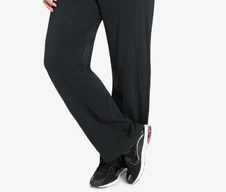 Calça de malha de algodão plus size feminina Champion, preta, tamanho extra grande