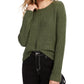Suéter curto canelado Almost Famous Crave Fame Juniors, verde, tamanho X-S