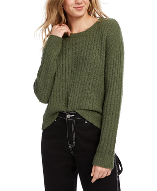Suéter curto canelado Almost Famous Crave Fame Juniors, verde, tamanho X-S