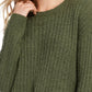 Suéter curto canelado Almost Famous Crave Fame Juniors, verde, tamanho X-S