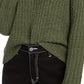 Suéter curto canelado Almost Famous Crave Fame Juniors, verde, tamanho X-S