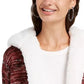 Cardigan Crave Fame Juniors com acabamento Sherpa Roxo Tamanho XS