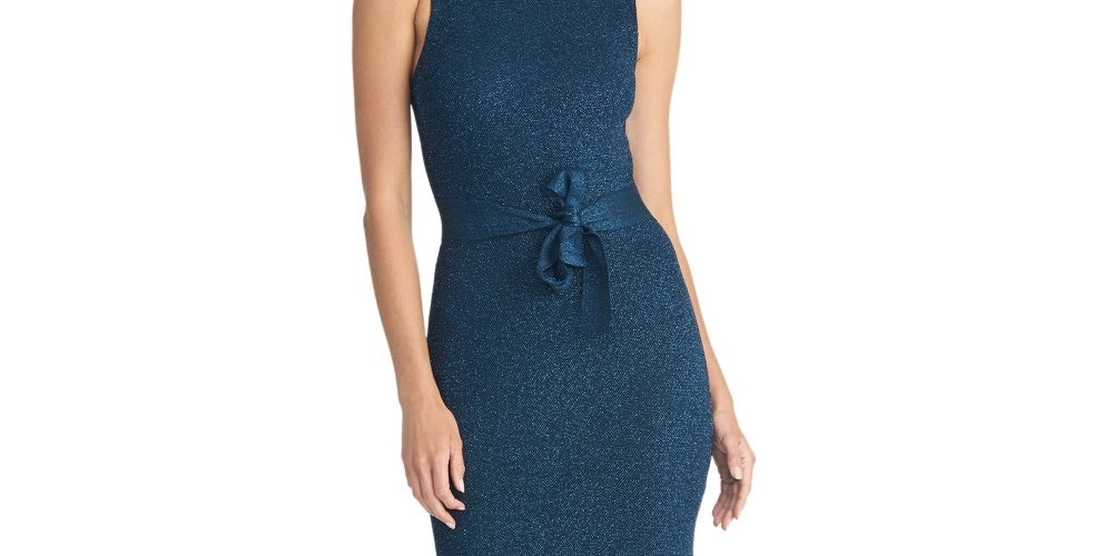 Vestido suéter metálico Kiki feminino Rachel Roy, azul, tamanho XX-G