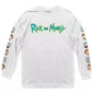 Camiseta gráfica masculina Ripple Junction Rick and Morty, branca, tamanho médio