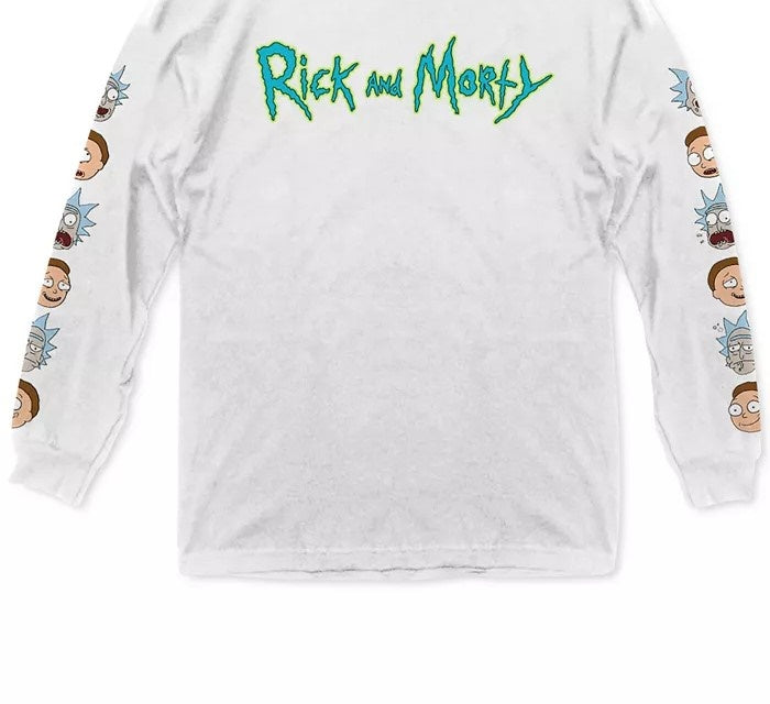 Camiseta gráfica masculina Ripple Junction Rick and Morty, branca, tamanho médio