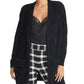 Cardigan felpudo feminino Rachel Roy, preto, tamanho pequeno
