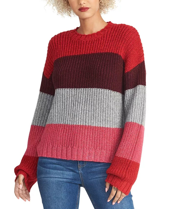 Suéter feminino Rachel Roy Colorblocked rosa tamanho médio