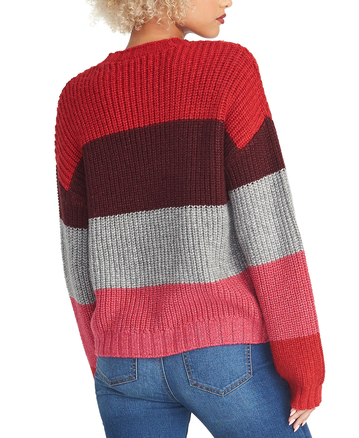 Suéter feminino Rachel Roy Colorblocked rosa tamanho médio