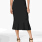 Saia midi jacquard feminina Rachel Roy, preta, tamanho pequeno