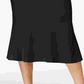 Saia midi jacquard feminina Rachel Roy, preta, tamanho pequeno