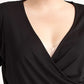 Rachel Roy Blusa feminina de manga comprida com decote em V plus size preta tamanho 0X