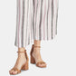 Calça feminina Rachel Roy, listrada, com cinto, bolsos e zíper, branca, tamanho 2