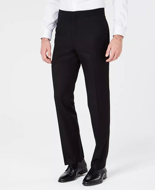 Calça masculina leve Ryan Seacrest Distinction Regular Fit, preta, tamanho 36x32