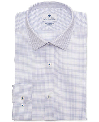 Camisa social masculina Ryan Seacrest Distinction Slim Fit azul tamanho 15x34x35