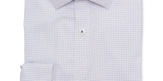 Camisa social masculina Ryan Seacrest Distinction Slim Fit azul tamanho 15x34x35