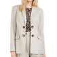 Calvin Klein Blazer Feminino Trespassado Frente Aberta Bege Tamanho 0