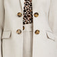 Calvin Klein Blazer Feminino Trespassado Frente Aberta Bege Tamanho 0