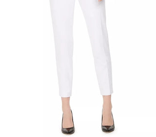 Calça social feminina Calvin Klein slim fit, branca, tamanho 6