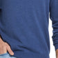 Suéter masculino vintage à prova de intempéries com zíper de um quarto, azul marinho, tamanho pequeno