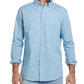 Camisa social masculina vintage à prova de intempéries com gola azul tamanho pequeno